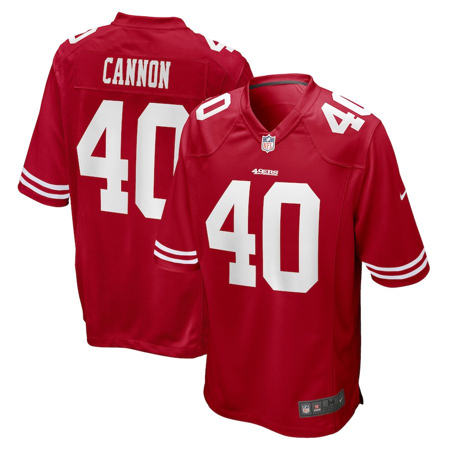 Men San Francisco 49ers #40 Trenton Cannon Nike Scarlet Game NFL Jersey->san francisco 49ers->NFL Jersey